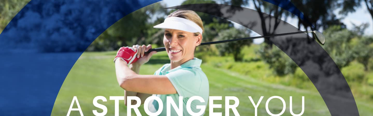 Header image: Woman golfing